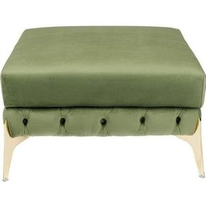 Kare Hocker Belissima Velvet Green 80cm