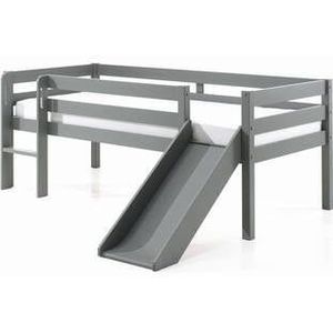 Pino - Halfhoogslaper - Wit - Grenenhout - Inclusief Bedbodem