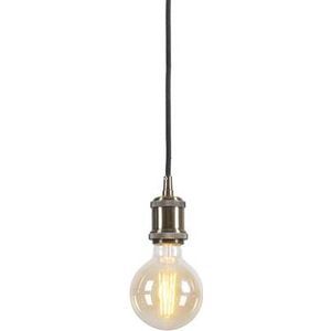 QAZQA Moderne hanglamp brons met zwart kabel - Cava Classic