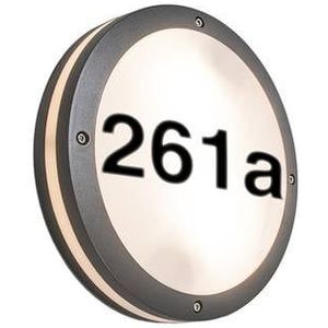 QAZQA Buitenwandlamp antraciet met huisnummer IP54 - Glow