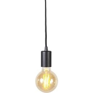 QAZQA facil - Design Hanglamp - 1 lichts - Ø 45 mm - Zwart - Woonkamers-sSlaapkamers-sKeuken