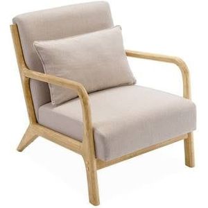 sweeek - Design fauteuil in hout en stof