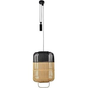 Forestier Bamboo square hanglamp large black