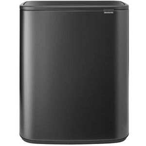 Brabantia Bo Touch Bin Prullenbak - 2 x 30 liter - Afvalscheiding - Confident Grey