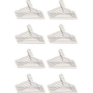 QUVIO Kledinghangers - Set van 40 - Kleerhangers - Hangers kleding - Broekhangers - Rosekleur - Koper - Staal