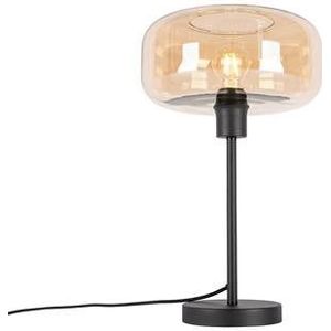 QAZQA bizle - Art Deco Tafellamp - 1 lichts - H 46 cm - Beige - Woonkamers-sSlaapkamers-sKeuken