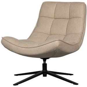 WOOOD Maudi Draaifauteuil - Polyester - Naturel - 84x74x86