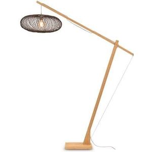 GOOD&MOJO Vloerlamp Cango - Bamboe|Zwart - 175x60x207cm