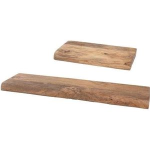 Wandplank Pure Mangohout - Set van 2 Klein