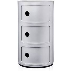 Kartell Componibili Kast - 3 Modules - Zilver