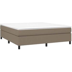 vidaXL Bedframe stof taupe 160x200 cm