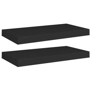 vidaXL-Wandschappen-zwevend-2-st-50x23x3,8-cm-MDF-zwart