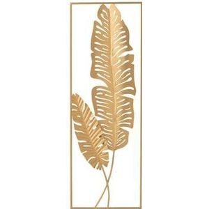 J-Line - J-Line Wanddecoratie Blad Metaal Goud - 31x89,5 CM