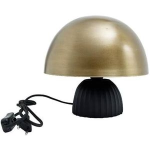 PTMD Seventies Tafellamp - 24 x 24 x 22 cm - Ijzer - Zwart|Goud