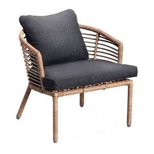 BUITEN living Logan loungestoel tuin | wicker + staal | Bamboo