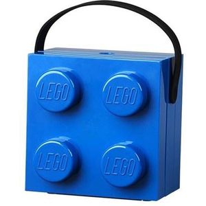 Lunchbox Brick 4 met handvat, Blauw - LEGO
