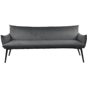 Fraaai Charmaine eetkamerbank - 200 cm - velvet - antraciet