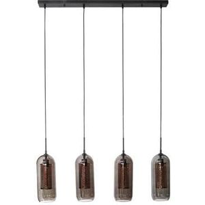 MOOS Dolf Hanglamp 4-lichts - Gerookt Glas