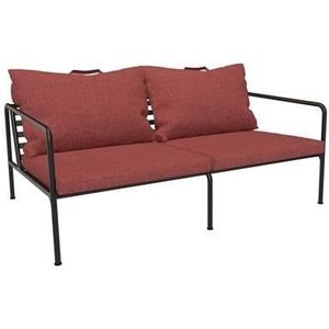 Houe Avon 2-zits loungebank frame zwart stof scarlet heritage