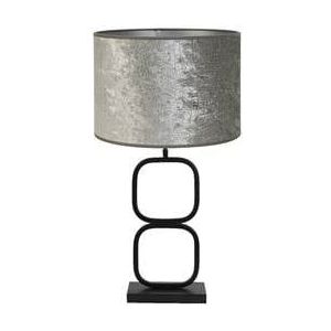 Light & Living Tafellamp Lutika|Chelsea - Zwart|Zilver - Ø30x67cm