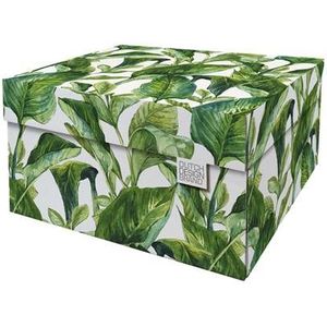 Dutch Design Brand - Dutch Design Storage Box - Opberdoos - Opbergbox - Bewaardoos - Groene bladeren - Green Leaves
