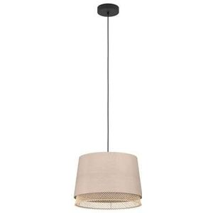 EGLO Tabley Hanglamp - E27 - Ø 38 cm - Natuur|Bruin|Zwart - Textiel