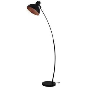 EGLO Jaafra Vloerlamp - Staande lamp - E27 - 158 cm - booglamp - Zwart/Koper