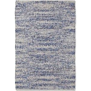 Tapeso Wollen vloerkleed - Ursule blauw|crème - 170x230 cm