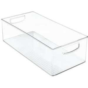 iDesign - Opbergbox met Handvaten, 20.3 x 40.6 x 12.7 cm, Stapelbaar,