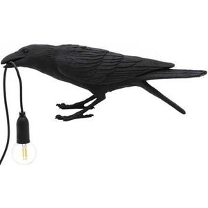 Seletti Bird Playing tafellamp buiten zwart