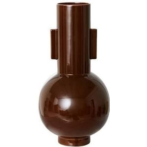 HKliving Ceramic Vaas - Maat L - Espresso