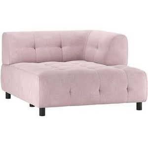 WOOOD 1,5-Zits Chaise Longue Louis - Polyester - Mauve - 73x122x140