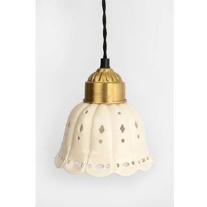 Sissy-Boy Witte keramische hanglamp met brass