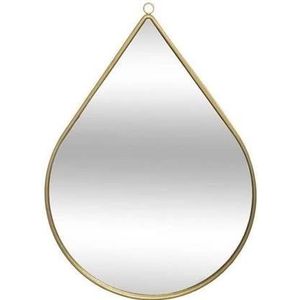 Metalen spiegel - goud - Druppelvormig - 21X29 cm