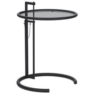 ClassiCon Adjustable Table E 1027 Black bijzettafel Ø52 donker glas