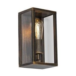 QAZQA Vintage wandlamp antiek goud 26 cm IP44 - Charlois