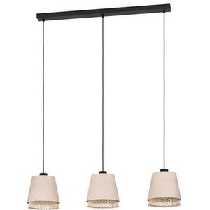 EGLO Tabley Hanglamp - E27 - 89 cm - Natuur|Bruin|Zwart - Textiel