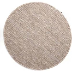 Nordic Weavers Rond wollen vloerkleed Lett - beige|crème - 120 cm rond