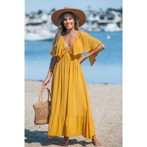 Midi Jurk Bijenkorf Jurken Sale Gele Jurk Bijenkorf Zonnebloemen