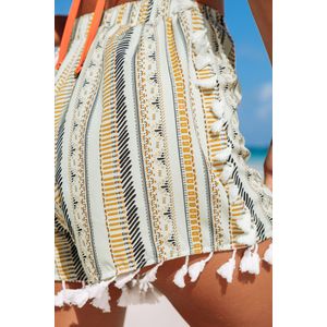 Boho gestreepte kwastjesshorts