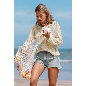 Uitgesneden cover-up met lange mouwen