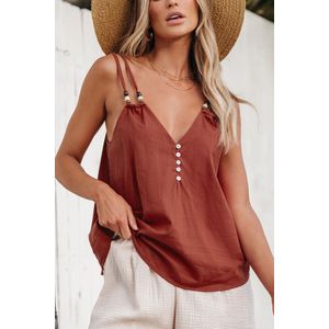 Cami met dubbele bandjes en knopen