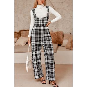 Geruite overall jumpsuit