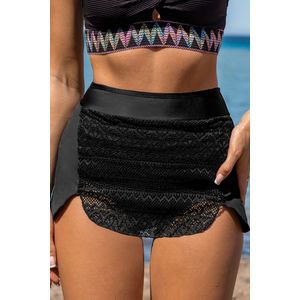 Standaard zwemrok met hoge taille van kant