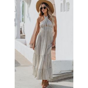 Boho crossover halter maxi-jurk