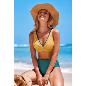 Sunshine bikinibralette en blauwgroen hoogbouwbroekje