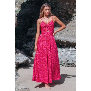 Roze Boho mouwloze lieverd maxi-jurk