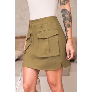 Mini-cargorok met hoge taille