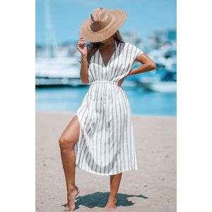 Gestreepte midi-cover-upjurk