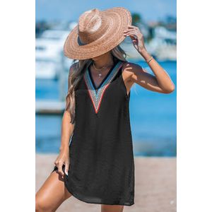 Kanten midi cover-upjurk met V-hals